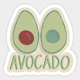 Creamy, Dreamy, Beautiful Avocado Sticker